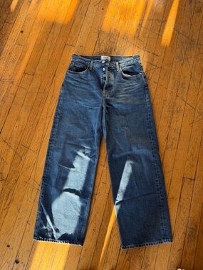 Agolde Women’s Straight Leg Jeans - Dark Blue Wash